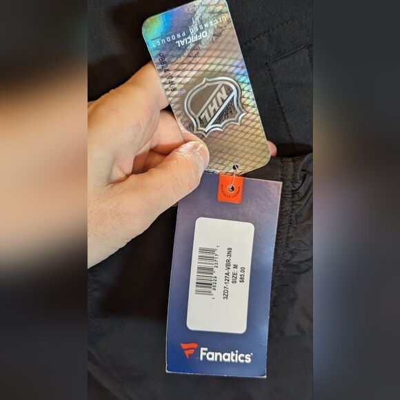 NWT NHL Boston Bruins Black Fanatics Branded True Varsity Coach Jacket Mens M - Picture 10 of 12